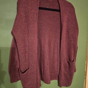 American Eagle Outfitters Maroon Cardigan
